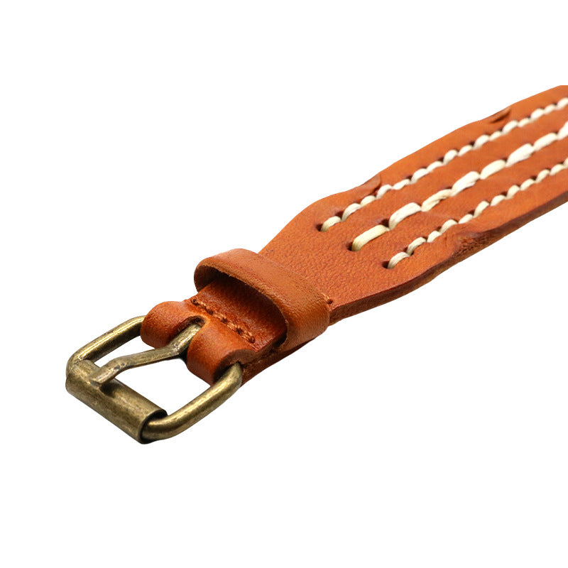 Wholesale Adjustable Wide Edition Men's Leather Belt Bracelet